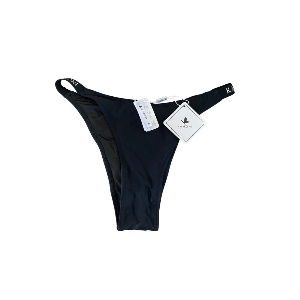 Kamoni Black Brazilian Cut Bikini Bottom Size Medium